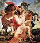 Peter Paul Rubens Wall Art - Rape of the Daughters of Leucippus